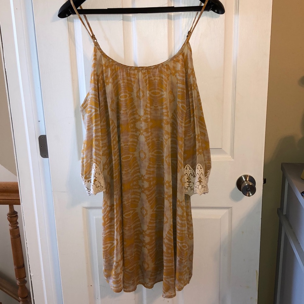 Off the shoulder dress with lace detail